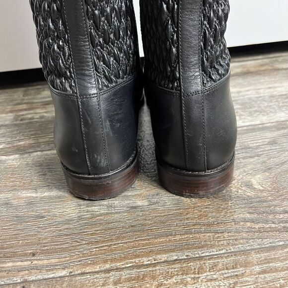 Cole Haan Elverton Knee High Boot Black Leather Women's 10 B Riding - Picture 6 of 16